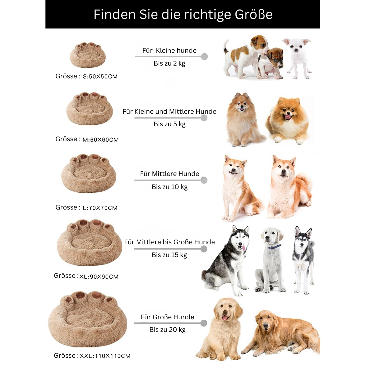 Flauschiges Hundebett